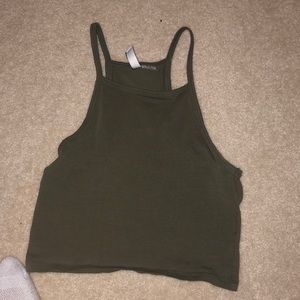 Green crop top